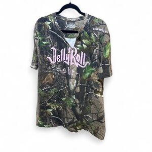 Jelly Roll Camo Pink Skull T-Shirt‎ Size XL